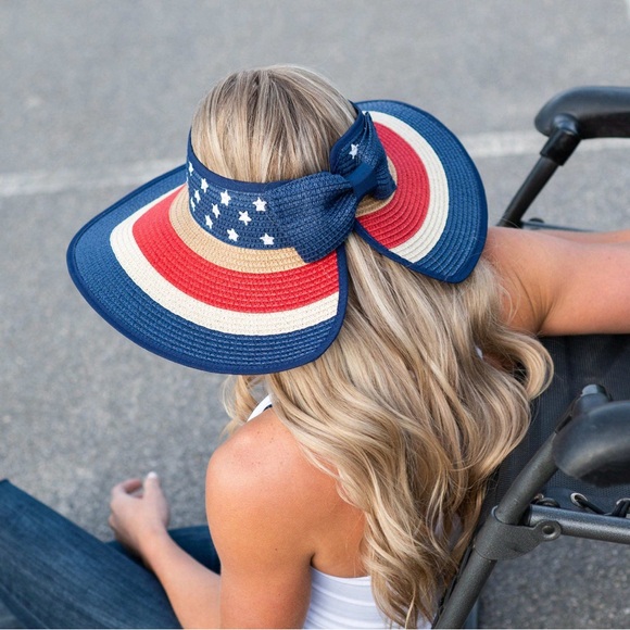 🇺🇸 Patriotic American Flag Sun Visor in 2 Great Styles - Picture 2 of 10